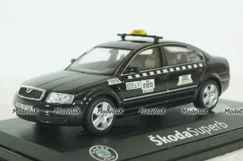Skoda Superb, Taxi, black, 143ABXbl, Abrex 1:43