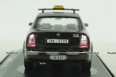Skoda Superb, Taxi, black, 143ABXbl, Abrex 1:43