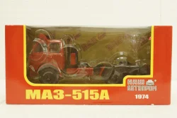 Маз-515А тягач 1974г Автопробег, красный Н701, Наш Автопром 1:43