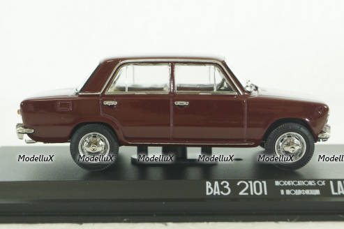 Ваз-2101 Жигули 1970, Lada 1200, бордовый, EVRМ0143-01, EVRmini 1:43
