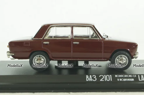 Ваз-2101 Жигули 1970, Lada 1200, бордовый, EVRМ0143-01, EVRmini 1:43