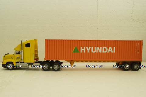 Freightliner FLD 112, Hyundai 1993, American trucks, Spain, #63, Altaya 1:43 Без журнала!