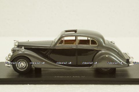 Jaguar MK V 1950, grey/black, 49599, NEO 1:43