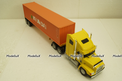Freightliner FLD 112, Hyundai 1993, American trucks, Spain, #63, Altaya 1:43 Без журнала!