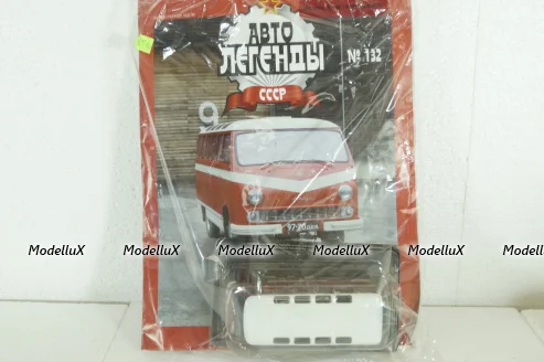 Раф-977Д, красно/белый, (ЗАПАКОВАННАЯ) Автолегенды СССР №132 1:43