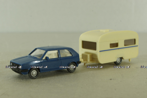 Volkswagen Golf II with trailer 1988 , 60316, Wiking 1:87