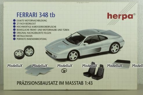 Ferrari 348 tb 1989, grey, (кит) 012027, Herpa 1:43
