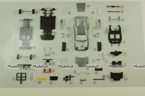Ferrari 348 tb 1989, grey, (кит) 012027, Herpa 1:43