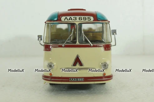 Лаз-695Б городской, беж/красн, Ultra Models 1:43