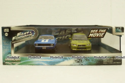 CHEVROLET CAMARO YENKO 1969 + MITSUBISHI LANCER EVOLUTION VII 2002, FAST & FURIOUS II (2003), Greenlight 1:43