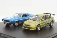 CHEVROLET CAMARO YENKO 1969 + MITSUBISHI LANCER EVOLUTION VII 2002, FAST & FURIOUS II (2003), Greenlight 1:43