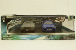 NISSAN SKYLINE GT-R 2002 + CHEVROLET CHEVELLE SS 1970 - FAST & FURIOUS IV (2009), Greenlight 1:43