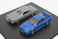 NISSAN SKYLINE GT-R 2002 + CHEVROLET CHEVELLE SS 1970 - FAST & FURIOUS IV (2009), Greenlight 1:43