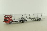 Mercedes 1729 Auto transporter, red/grey, 58000, Wiking 1:87