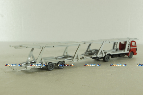 Mercedes 1729 Auto transporter, red/grey, 58000, Wiking 1:87
