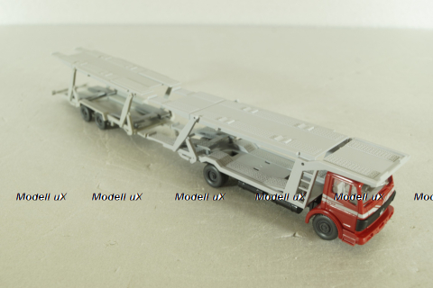 Mercedes 1729 Auto transporter, red/grey, 58000, Wiking 1:87