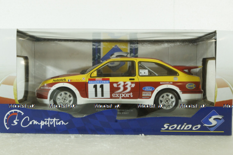 Ford Sierra RS Cosworth #11 Rallye Tour de Corse 1987 Auriol, Occelli, 1806103, Solido 1:18