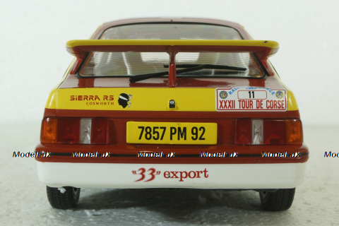 Ford Sierra RS Cosworth #11 Rallye Tour de Corse 1987 Auriol, Occelli, 1806103, Solido 1:18