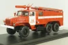 АЦ-40 (43202) ПМ-102Б пожарная автоцистерна на шасси Урал-43202 с бел. полосами, SSM1234B, SSM 1:43