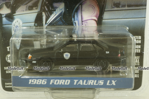 Ford Taunus LX 1986 Police from movie Robokop, black, 44940-D, Greenlight 1:64