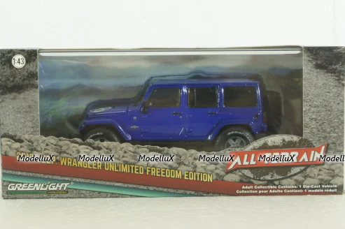 Jeep Wrangler Unlimited Freedom Edition 2013, blue, 86185, Greenlight 1:43