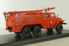 АЦ-40(375Д)-Ц1А модели ПМ-102А пожарная автоцистерна на шасси Урал-375Д 1974, красный, SSM1230, SSM 1:43