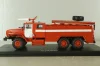 АЦ-7,5-40 пожарная автоцистерна на шасси Урал-4320 с бел. Полосами 1980, SSM1228, SSM 1:43