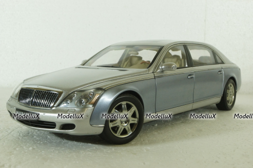 Maybach 62 Lwb 2005 Silver/Blue, 76163, AutoArt 1:18