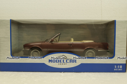 BMW 325i E30 Cabriolet  darkred metallic, 1985, MCG18380, MCG 1:18