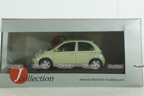 Nissan Micra/March (K12) 2002, yellow, JC030Y, J-Collection 1:43