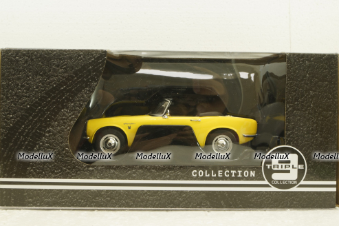 Honda S800 With Removable Soft Top, yellow, T9-1800191, Triple9 1:18