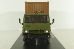 Камаз-53212 Контейнеровоз, хаки/коричневый, SSM1281, SSM 1:43