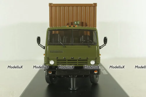 Камаз-53212 Контейнеровоз, хаки/коричневый, SSM1281, SSM 1:43