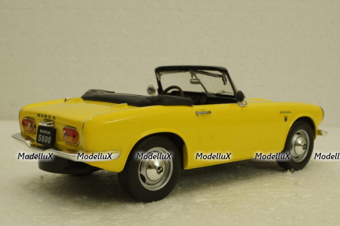 Honda S800 With Removable Soft Top, yellow, T9-1800191, Triple9 1:18