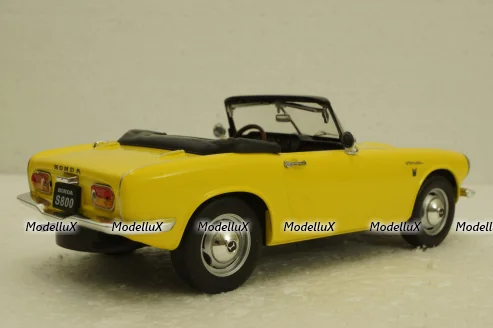 Honda S800 With Removable Soft Top, yellow, T9-1800191, Triple9 1:18