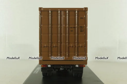 Камаз-53212 Контейнеровоз, хаки/коричневый, SSM1281, SSM 1:43