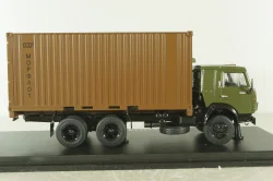 Камаз-53212 Контейнеровоз, хаки/коричневый, SSM1281, SSM 1:43