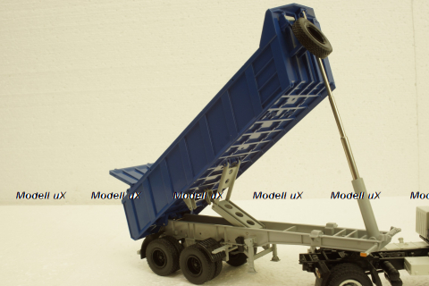 Маз-9506-20 п/прицеп самосвал синий, Автоистория 1:43