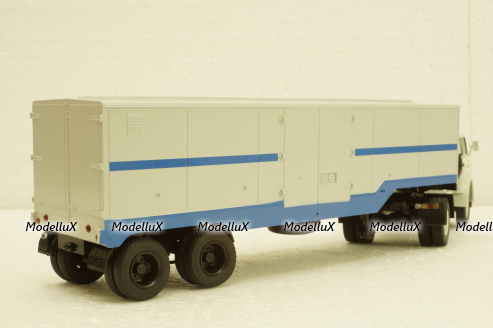 Одаз-935 п/прицеп, серый/синий Автоистория 1:43