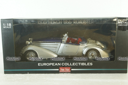 Horch 855 Roadster 1939 silver/blue, SunStar1:18 Уценка!