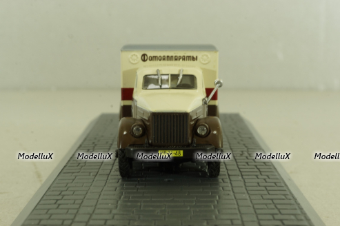 КИ-51 фургон Фото, на шасси Газ-51  коричневый/бежевый, АА162, Direkt Collections 1:72