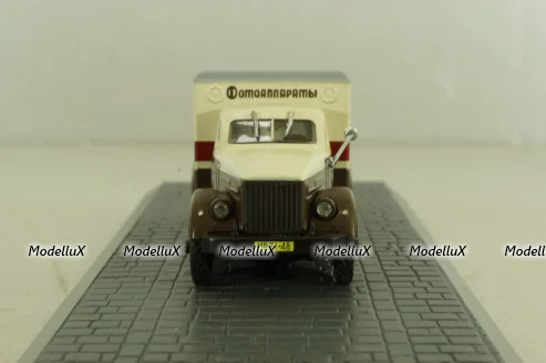 КИ-51 фургон Фото, на шасси Газ-51  коричневый/бежевый, АА162, Direkt Collections 1:72
