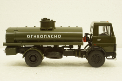 Маз-5337 АЦ-9 «Огнеопасно» 1987, хаки, 101326, Автоистория 1:43