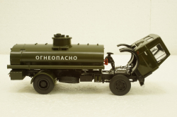 Маз-5337 АЦ-9 «Огнеопасно» 1987, хаки, 101326, Автоистория 1:43