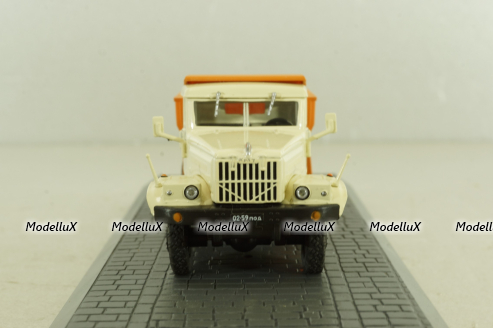 Краз-256Б самосвал, бежевый/оранжевый, АА638, Direkt Collections 1:72