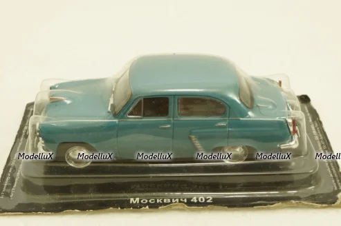 Москвич-402, голубой, Автолегенды СССР №68, 1:43