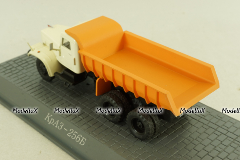 Краз-256Б самосвал, бежевый/оранжевый, АА638, Direkt Collections 1:72