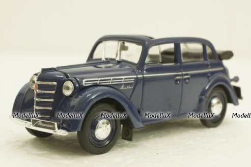 Москвич-400-420А, кабриолет, синий, Автолегенды СССР №6, 1:43
