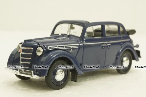 Москвич-400-420А, кабриолет, синий, Автолегенды СССР №6, 1:43