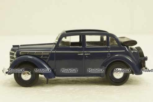Москвич-400-420А, кабриолет, синий, Автолегенды СССР №6, 1:43